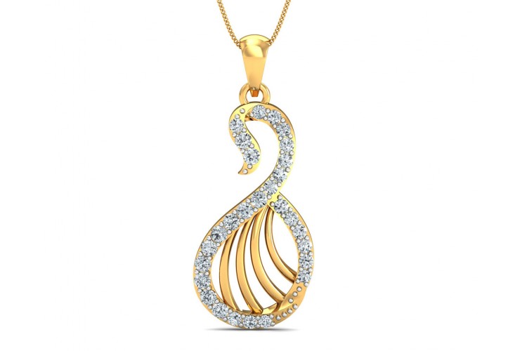 Swan Diamond Pendant